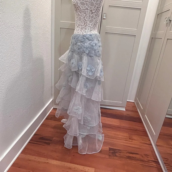 LoveShackFancy Grover Floral-Appliqué Tiered Organza Ruffled Maxi Skirt - Picture 9 of 12